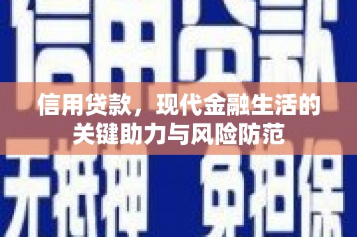 阎良信用贷款，现代金融生活的关键助力与风险防范