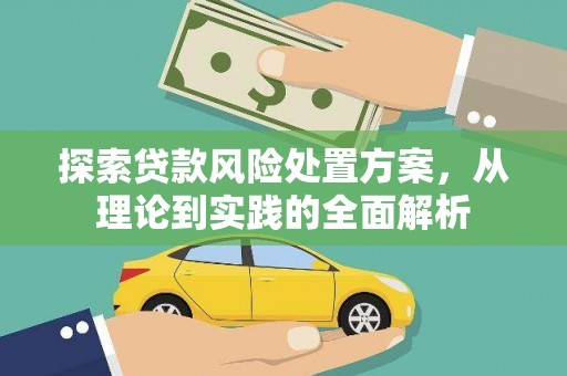 阎良探索贷款风险处置方案，从理论到实践的全面解析